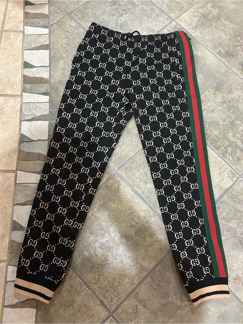 Men's Gucci GG jersey cotton jog pants, size XXL made in Italy - Picture 2 of 14